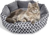 🐱 joyo cat bed: 25 inch pet bed machine washable with non-slip bottom for cats & small dogs - double sided cat cushions bed for summer & winter - soft round sofa bed for kitties & puppies logo