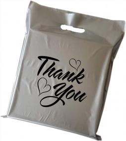 img 2 attached to Premium 30-Pack Silver Thank You Merchandise Bags With Die Cut Handle For Retail & Boutique