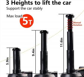 img 2 attached to Effortlessly Change Car Tires With STANDTALL 5 Ton Electric Car Jack Kit And Impact Wrench