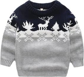 img 1 attached to 🎄 Adorable LittleSpring Little Sweater Pullover: Festive Christmas Boys' Clothing