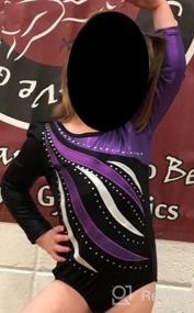 img 5 attached to Metallic Athletic Gymnastics Leotard with Sleeves - Girls' Clothing