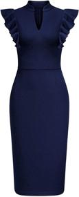 img 2 attached to Knitee Womens Standing Bodycon Cocktail Women's Clothing : Dresses