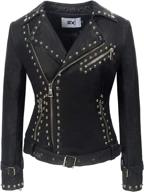 sx studded asymmetric snakeskin perfect women's clothing : coats, jackets & vests logo