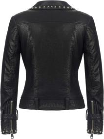 img 2 attached to SX Studded Asymmetric Snakeskin Perfect Women's Clothing : Coats, Jackets & Vests