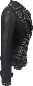 img 3 attached to SX Studded Asymmetric Snakeskin Perfect Women's Clothing : Coats, Jackets & Vests