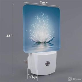 img 1 attached to Blue Lotus Night Light Plug In LED Night Lamp Automatic Sensor Kids Night Lights Plug Into Wall