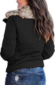 img 3 attached to LookbookStore Pockets Quilted Jacket Puffer Women's Clothing : Coats, Jackets & Vests