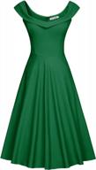 muxxn women's 1950s scoop neck off shoulder sheath formal cocktail dress for special occasions logo