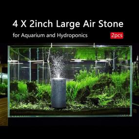 img 3 attached to 🌬️ Premium Waycreat 2Pcs 4 X 2-inch Large Air Stones for Hydroponic Systems, Ponds, Aquariums, Fish Tanks