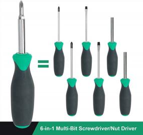 img 1 attached to Versatile And Reliable: Get The Denali 6-In-1 Multi-Bit Screwdriver/Nut Driver From Amazon Brand