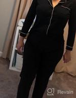 img 1 attached to Women'S Long Sleeve Notched Collar Pajama Set With Button Down Sleepwear, 2 Piece PJs (Sizes S - XXL) review by Ian Krump