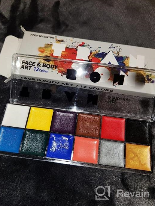 img 1 attached to Face Painting Body Art Makeup Palette - Transon 12-Color Paint Set For Parties review by Scott Larson