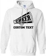 personalized cheerleader megaphone hoodie sweatshirt with customized text and name - unisex logo