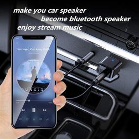 img 3 attached to 🔌 USB Bluetooth 5.0 Car Bluetooth Receiver and Transmitter with Aux Bluetooth Adapter USB to 3.5mm Jack - Mini Wireless Bluetooth Audio Music Receiver for Car Speakers, Home TV, Laptop, PC - includes Built-in Mic