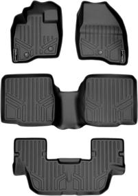 img 4 attached to 🚗 MAXLINER Black 3 Row Floor Mats for Ford Explorer 2011-2014 (No 2nd Row Console)