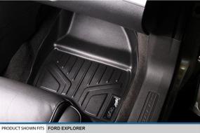 img 2 attached to 🚗 MAXLINER Black 3 Row Floor Mats for Ford Explorer 2011-2014 (No 2nd Row Console)