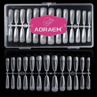 240 pcs ballerina coffin nails long full cover matte design clear ballet tips diy home manicure aoraem logo