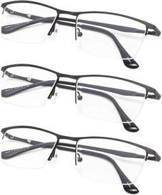 img 4 attached to Half Rim Reading Glasses 3 Pack Spring Vision Care ~ Reading Glasses