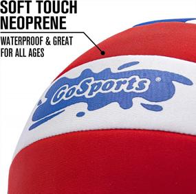 img 2 attached to Stay Afloat In Style: GoSports Pro Neoprene Pool Volleyball Set With Pump