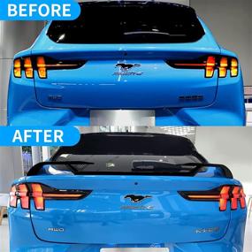 img 3 attached to 🏎️ Bomely Fit Mustang Mach E Spoiler Wing Rear Trunk Lid Performance Kit 2021-2022 - Sport Style, Glossy Black Finish | Mach-e Accessories