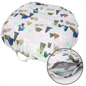 img 2 attached to Snuggle Up With TANOFAR Mountains Newborn Lounger Cover For Boys & Girls - Breathable, Removable & Reusable Slipcover For Infant Lounger Pillow