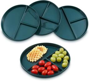 img 4 attached to 4 Pack 10 Inch Portion Control Plates - Perfect For Bariatric Diet, Weight Loss & Healthy Eating!