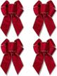 seasonal christmas tree bows for wreaths and weddings - winter bow picks, holiday party decoration in vibrant red logo