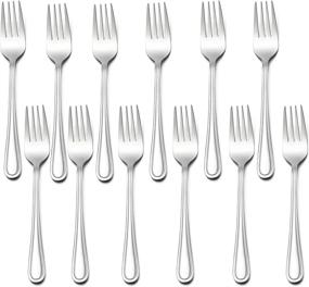 img 4 attached to LIANYU 12-Piece Kids Utensils Fork Set For Home And Preschools: Safe, Durable, And Dishwasher-Friendly Flatware For Ages 2-10