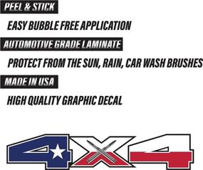 img 3 attached to 4X4 Decals Stickers For F150 (2015-2020) And F250 F350 (2017-2020) Set Of 2 (4X4 Texas)