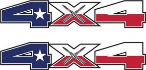 img 4 attached to 4X4 Decals Stickers For F150 (2015-2020) And F250 F350 (2017-2020) Set Of 2 (4X4 Texas)