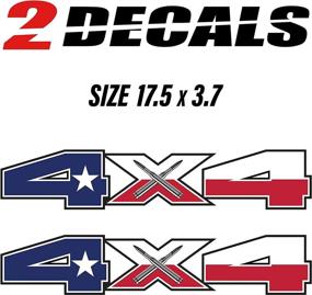 img 2 attached to 4X4 Decals Stickers For F150 (2015-2020) And F250 F350 (2017-2020) Set Of 2 (4X4 Texas)