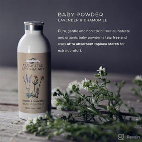 img 3 attached to 👶 Organic Tapioca Starch Baby Powder (Talc-Free) by Farmstead Apothecary - Enriched with Organic Chamomile & Calendula Flowers, Lavender & Chamomile Infusion, 4 oz (Pack of 2)