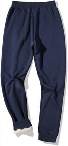 img 3 attached to Men'S Winter Fleece Athletic Pants Sherpa Lined Sweatpants Yimoon