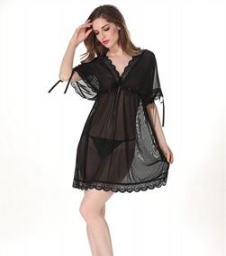 img 3 attached to Unleash Your Sensuality With Our Black See-Through Babydoll Lingerie: Perfect For A Seductive Night In