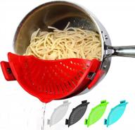 easy-clip silicone pasta strainer - universal fit for pots and bowls, snap on drainer for all foods, space saving colander for effortless kitchen drainage - arlig logo