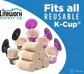 img 3 attached to ☕️ 300 Natural Brown Unbleached Paper Coffee Filters with Lid for Keurig 1.0 and 2.0 Brewers - Compatible with All Reusable K-Cups - Own Coffee: Replacement Filters for Single Serve Brewers