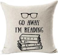 18x18 inches andreannie book lover reading books club librarian decorative throw pillow cover for home office indoor use logo
