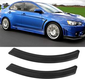 img 2 attached to 🏎️ Runmade EVO 10 X Style PP Mesh Front Fender Side Vent Covers (Pack of 2) - Compatible with Mitsubishi Lancer 08-15