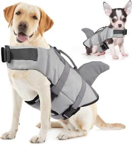 img 4 attached to 🌊 Ripstop Dog Life Jacket with Rescue Handle: Ensuring Pet Safety in Water Activities for Small Medium Large Dogs