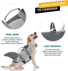 img 2 attached to 🌊 Ripstop Dog Life Jacket with Rescue Handle: Ensuring Pet Safety in Water Activities for Small Medium Large Dogs