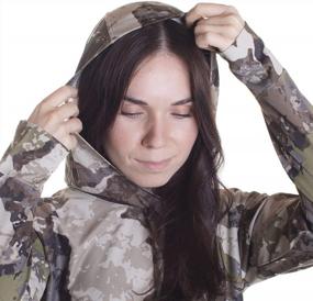 img 1 attached to Women'S Prois Solas Cumbre Camo Hoodie: Ultra-Light UPF 50, Wicking Hunting Apparel