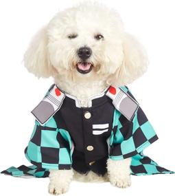 img 1 attached to 🐶 Cute Green Coomour Dog Costume | Cat Cosplay Outfits for Small Dogs - Funny Pet Clothes for Halloween or Parties (Size L)