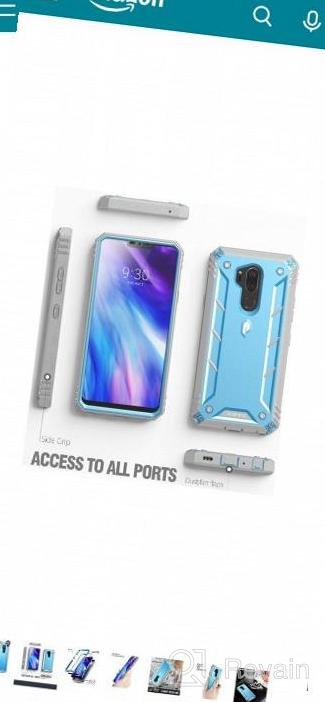 img 1 attached to LG G7 ThinQ Case, Poetic Revolution Series Full-Body Rugged Dual Layer Shockproof Protective Cover With Tempered Glass Screen Protector - Black review by Ann Coleman