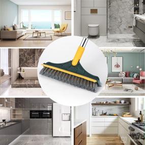 img 1 attached to Ultimate 3-in-1 Floor Scrub Brush: Long Handled Grout Cleaner, Shower and Kitchen Tool with 120° Rotating Head