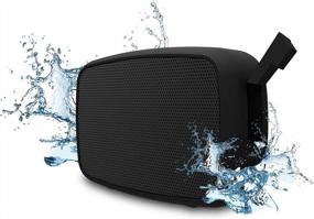 img 3 attached to Black RuggedLife Water-Resistant Bluetooth Speaker And Speakerphone With 15-Watt Rechargeable Capacity By Ematic ESQ206BL