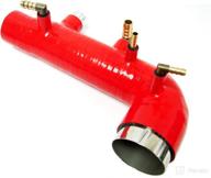 🔴 red silicone hose for 02-03-04 subaru wrx sti ej20 ej25 turbo intake inlet - jm compatible logo