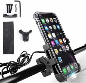 img 3 attached to 🚲 VERSATTA Bike Phone Mount - Adjustable Handlebar Motorcycle Phone Mount with Charging Feature for Electric, Mountain, Scooter, and Dirt Bikes - Bike Phone Holder Compatible with iPhone & Android Cellphones