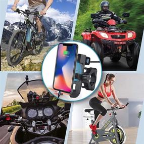 img 2 attached to 🚲 VERSATTA Bike Phone Mount - Adjustable Handlebar Motorcycle Phone Mount with Charging Feature for Electric, Mountain, Scooter, and Dirt Bikes - Bike Phone Holder Compatible with iPhone & Android Cellphones