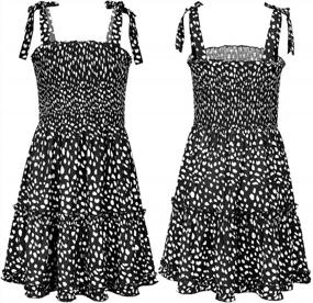 img 1 attached to Romanstii Strappy Backless Polka Dot Mini Dress With Pleated Flare And Ruffle Detailing For Women