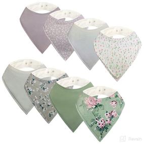 img 1 attached to 👶 Soft Absorbent Baby Bibs for Girls - MODERN BABY 8 Pack Bandana Bibs, Ideal for Drooling